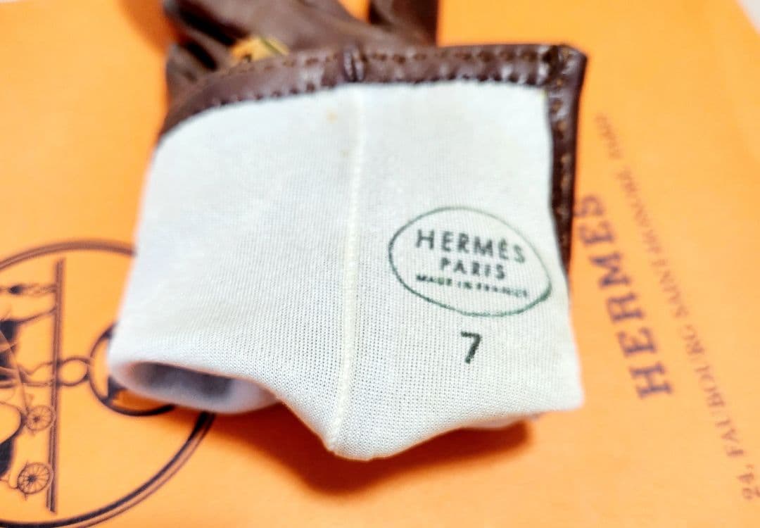 HERMES  エルメス レザーグローブ