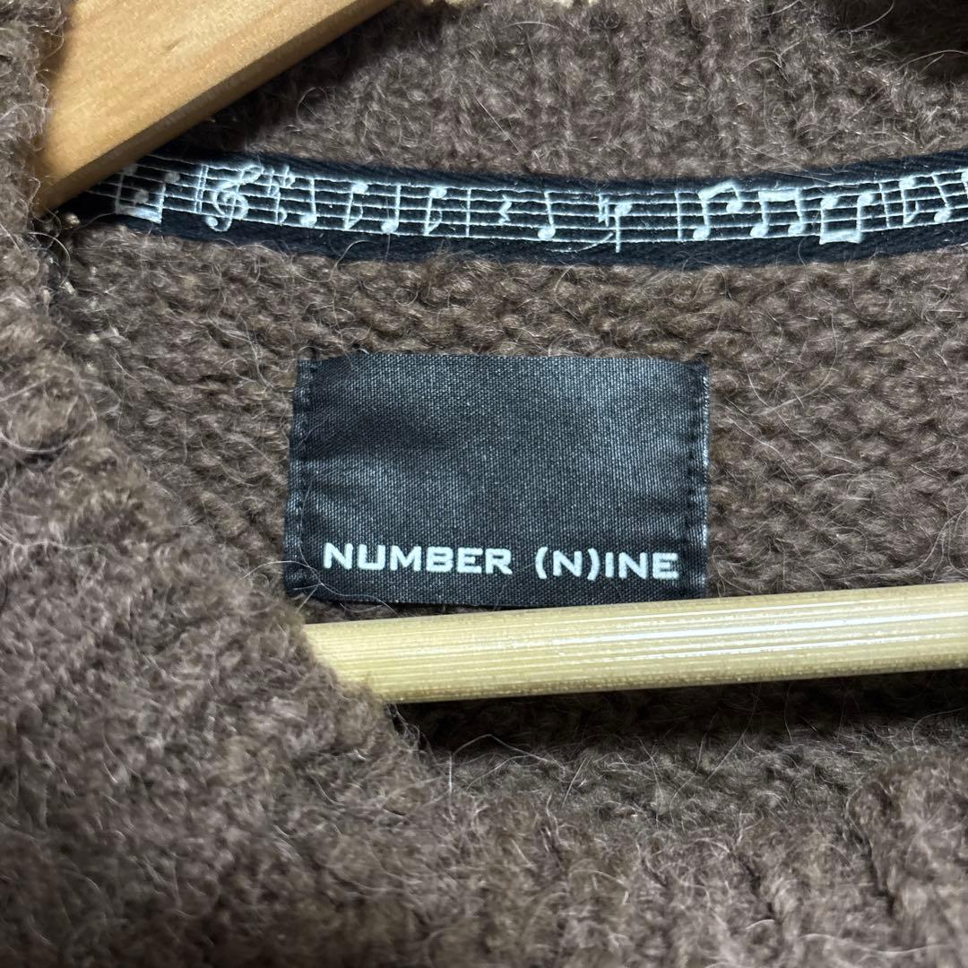 ナンバーナイン　ダメージ加工　ニット　セーター ブラウン