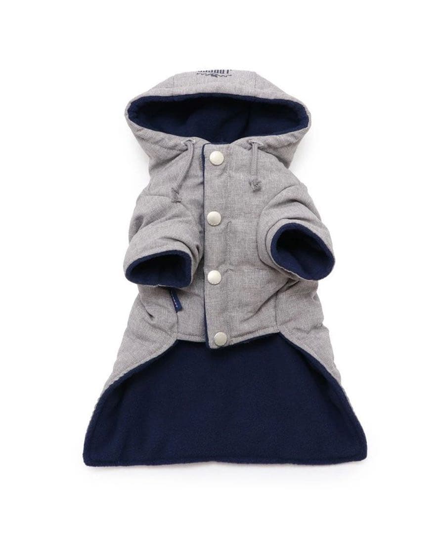 【新品・未使用】J.PRESS 中綿コート 《杢グレー》 小型犬3S