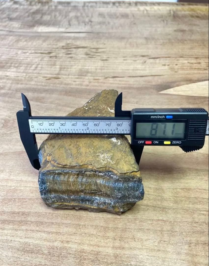 ￼ブルータイガーアイストーンスラブ虎目石天然石超大きめ原石金/仕事運