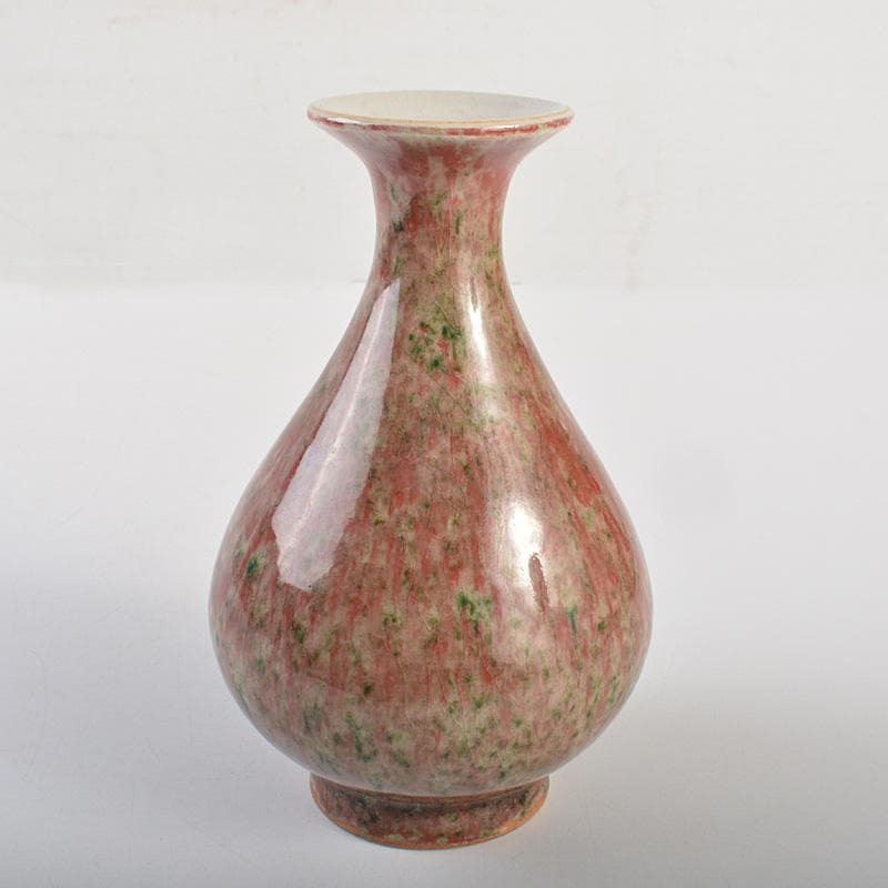 中国　缸豆紅釉　玉壺春瓶　V　R7329