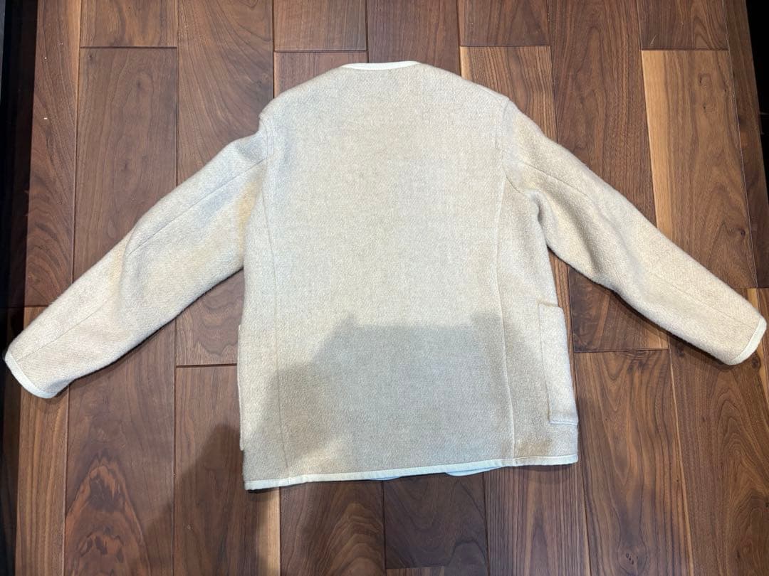 DANTON ウールモッサノーカラージャケットコート くるみボタン 36ダントン