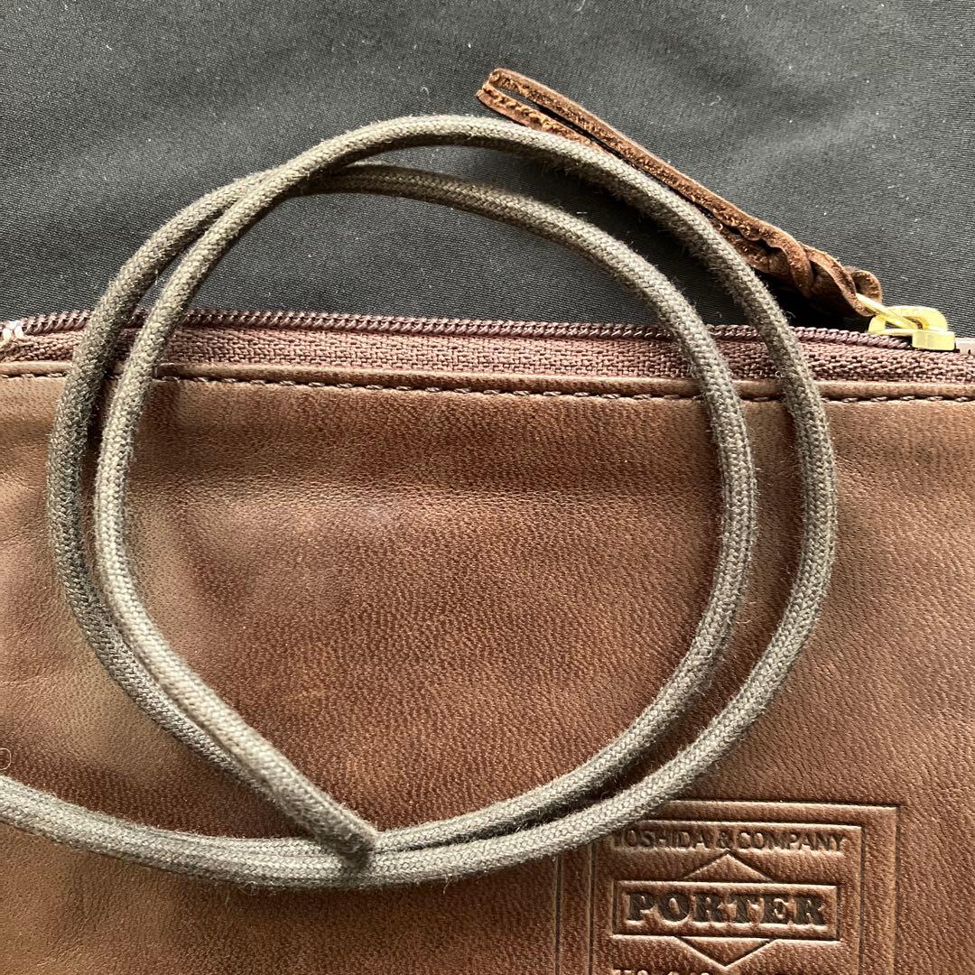 ポーター　PORTER ブラウン 革　 レザー ショルダーバッグ日本製