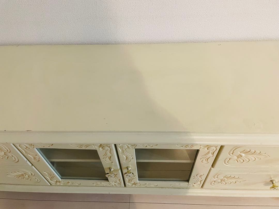 ロココ調猫脚　アンティークテレビ台