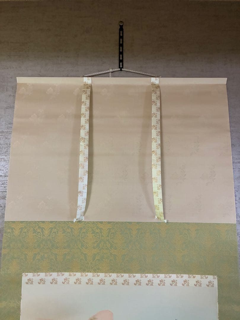 掛け軸 掛軸 菅楯彦 春郊 共箱 2重箱