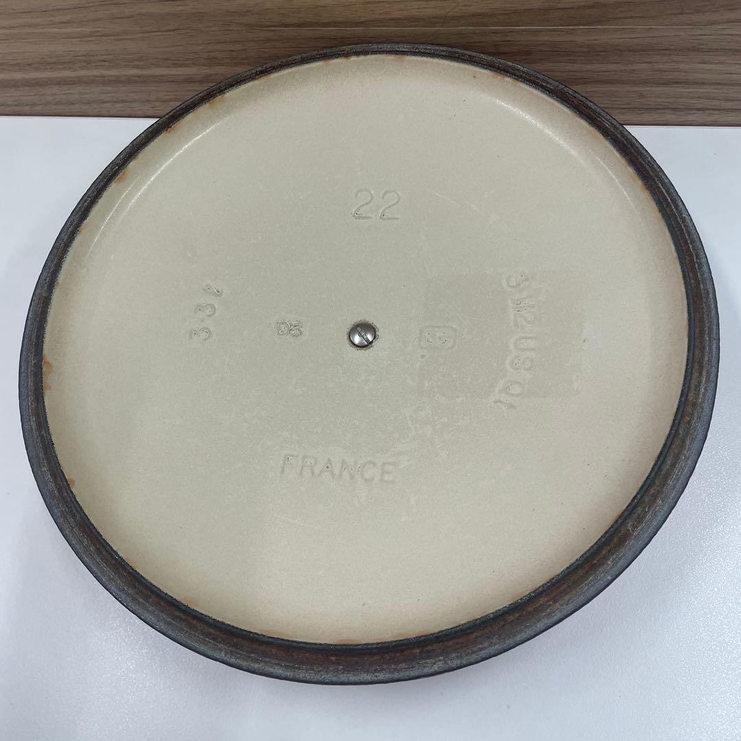 ル・クルーゼ ココットロンド 22cm 赤 両手鍋