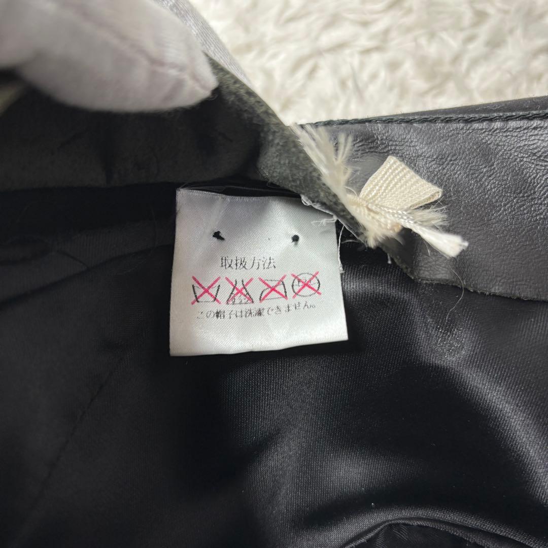 【美品】ボルサリーノ 中折れハット ラビット フェルト 黒 60サイズ