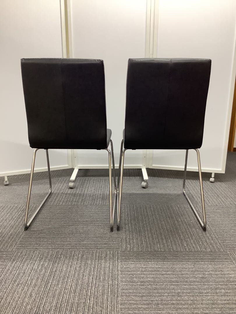 【直接引取限定】黒いダイニングチェア4脚セット イケア VOLFGANG