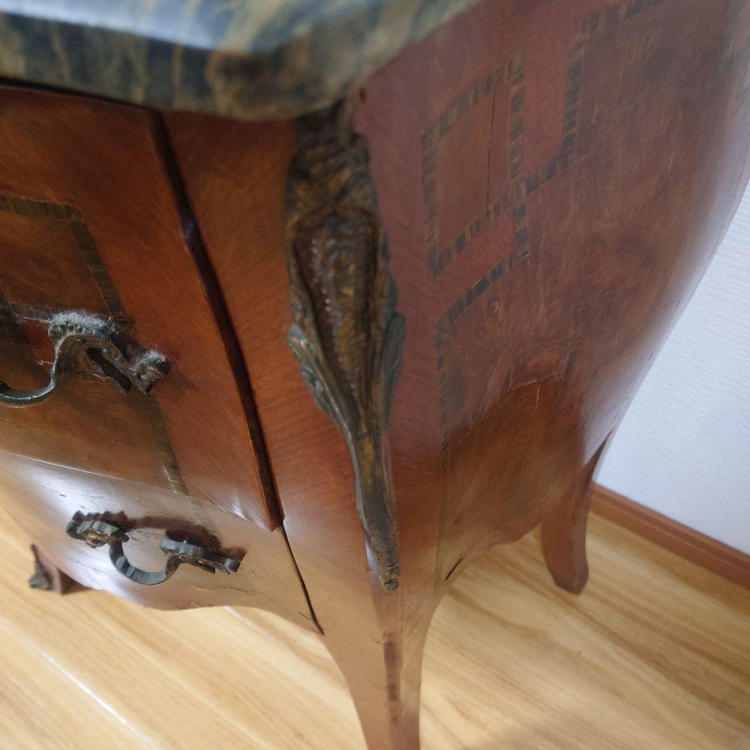 ★希少品★アンティーク 大理石天板 サイドチェスト サイドテーブル