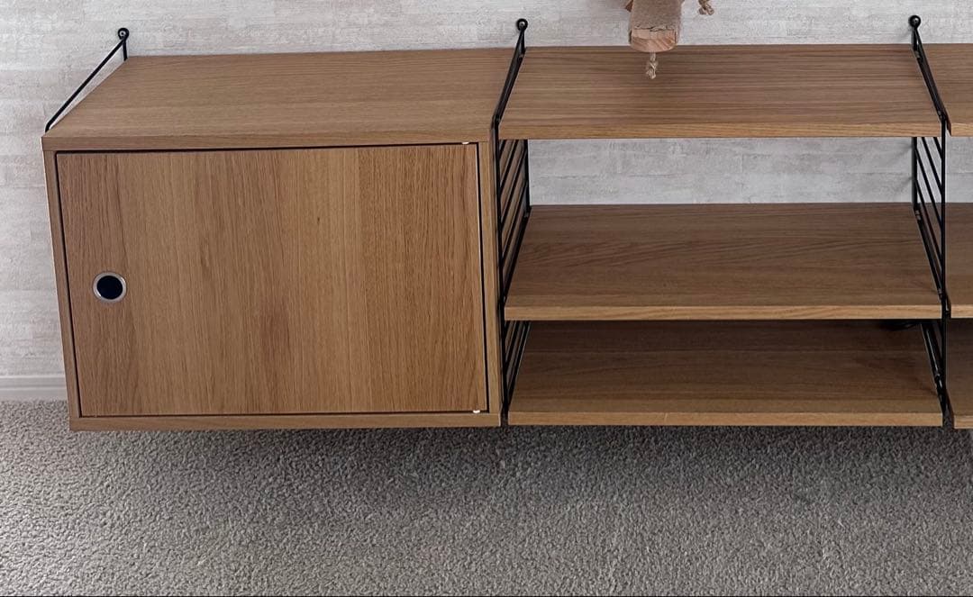 string シェルフ テレビボード　オーク ブラック