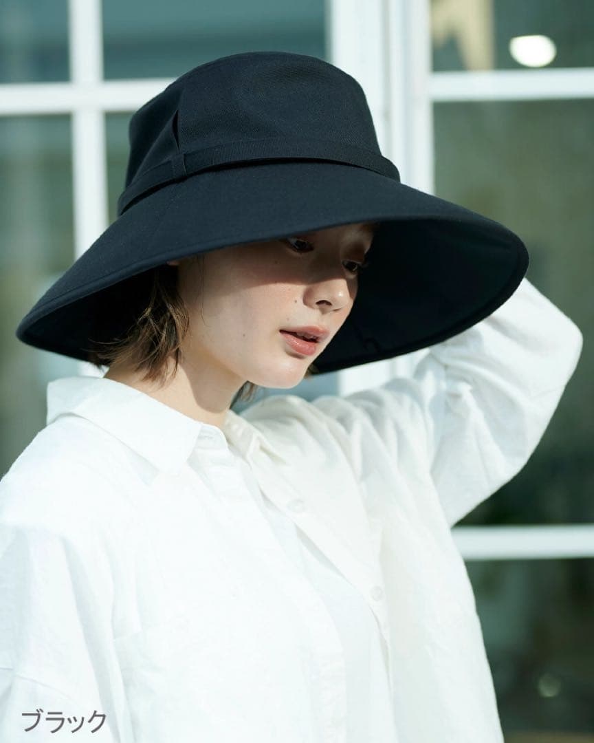 新品未使用 サンバリア100 ウィンドハット ブラック　Mサイズ