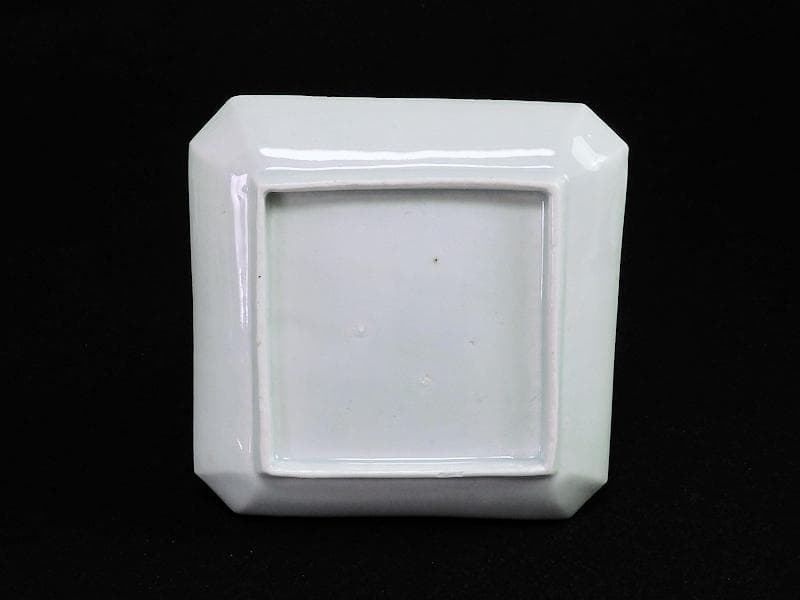 古伊万里　染錦　牡丹の図　角皿　５枚　C590AS- BLz