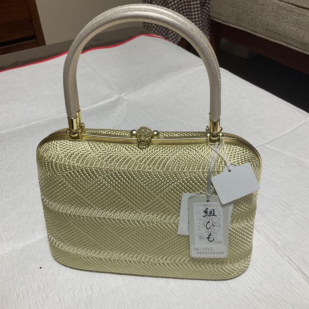 和想庵　高級礼装用　組ひも　金属糸　バック草履セット　美品　未使用