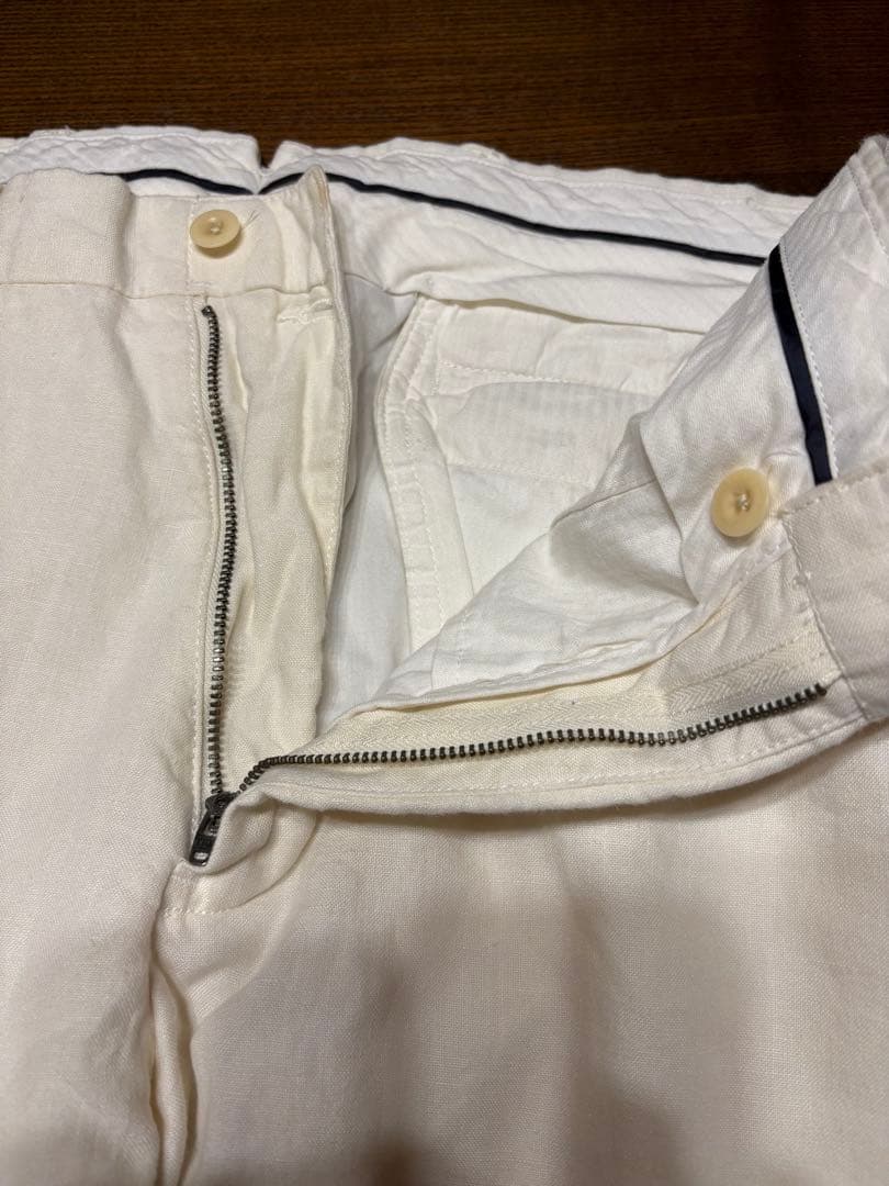ラルフローレン　リネン100％ ホワイト　チノパン　トラウザーズ　W35