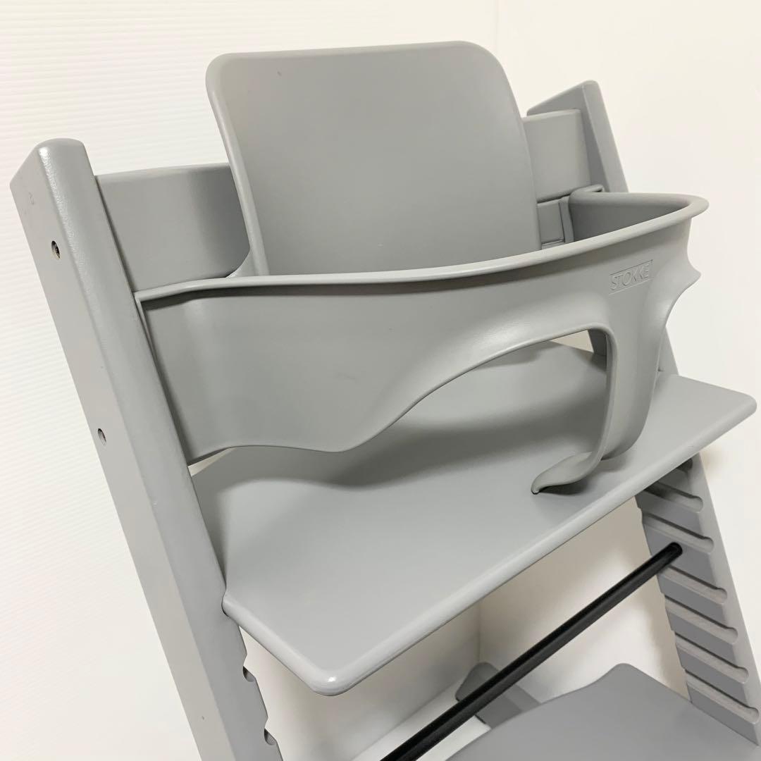 美品 ストッケ トリップトラップ グレー シリアル4 ベビーセット