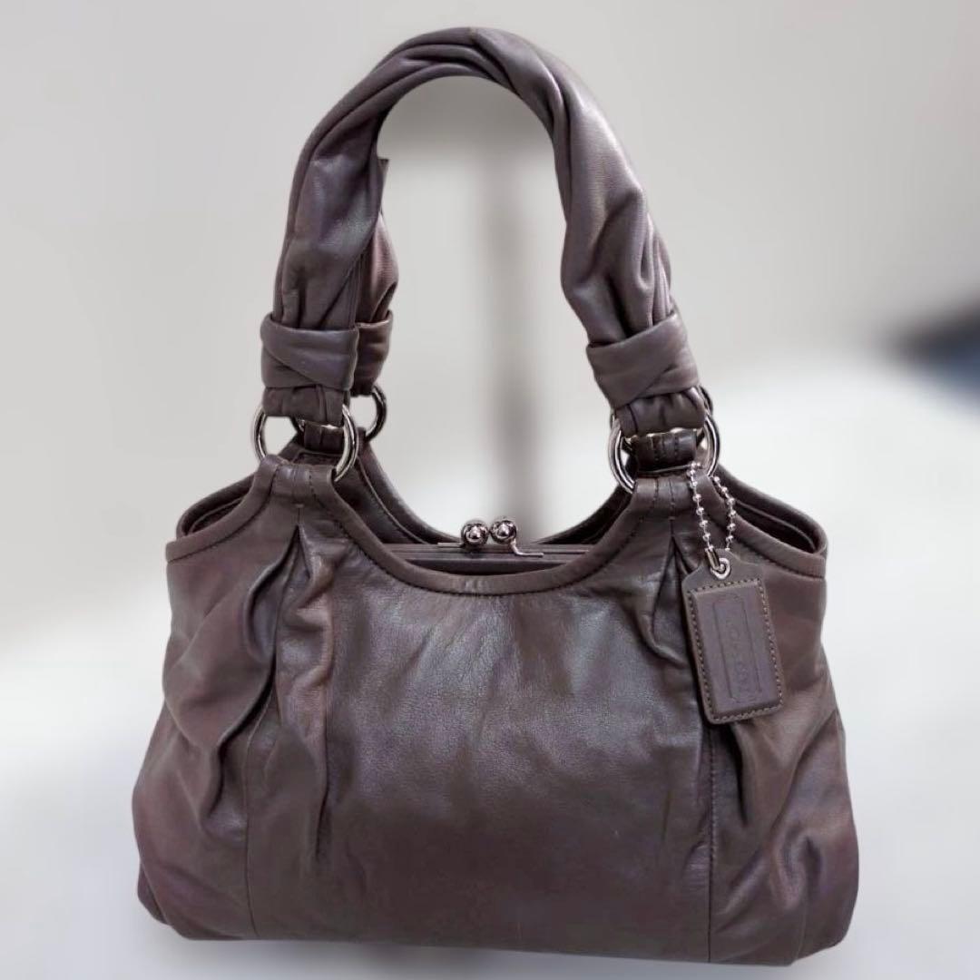 coach コーチ　ハンド　ワンショルダー　がま口　レザー　y2k