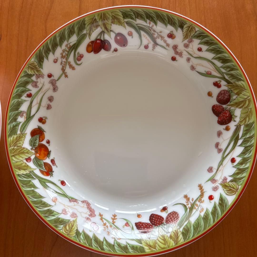 美品/ エルメス　ピタゴラスの庭　プレート　２枚セット