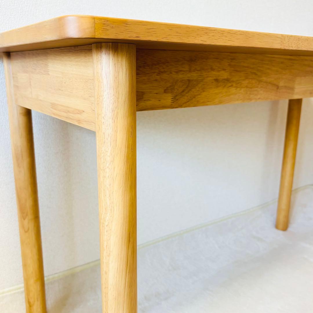 無印良品 MUJI 木製テーブル 幅120×奥行55 ラバーウッド材　ナチュラル