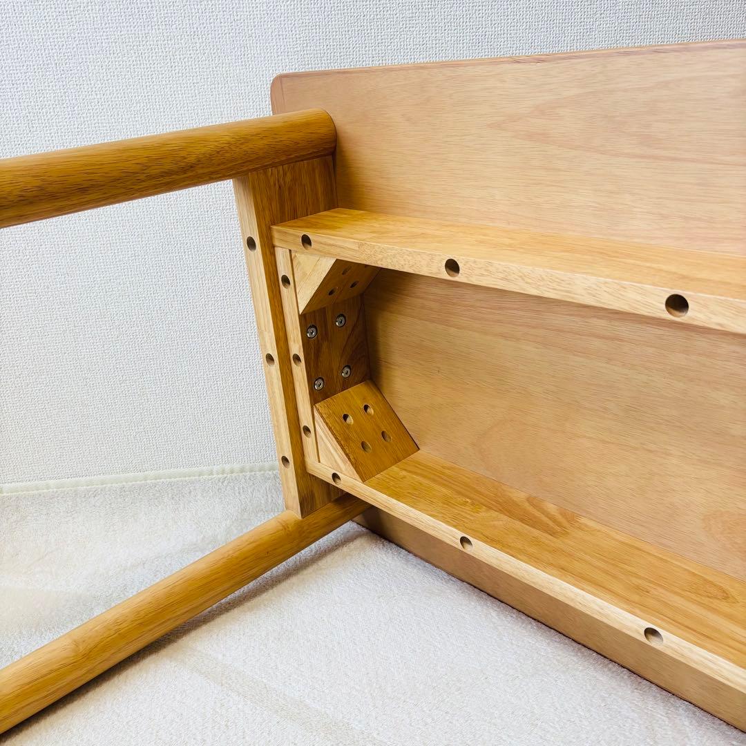 無印良品 MUJI 木製テーブル 幅120×奥行55 ラバーウッド材　ナチュラル