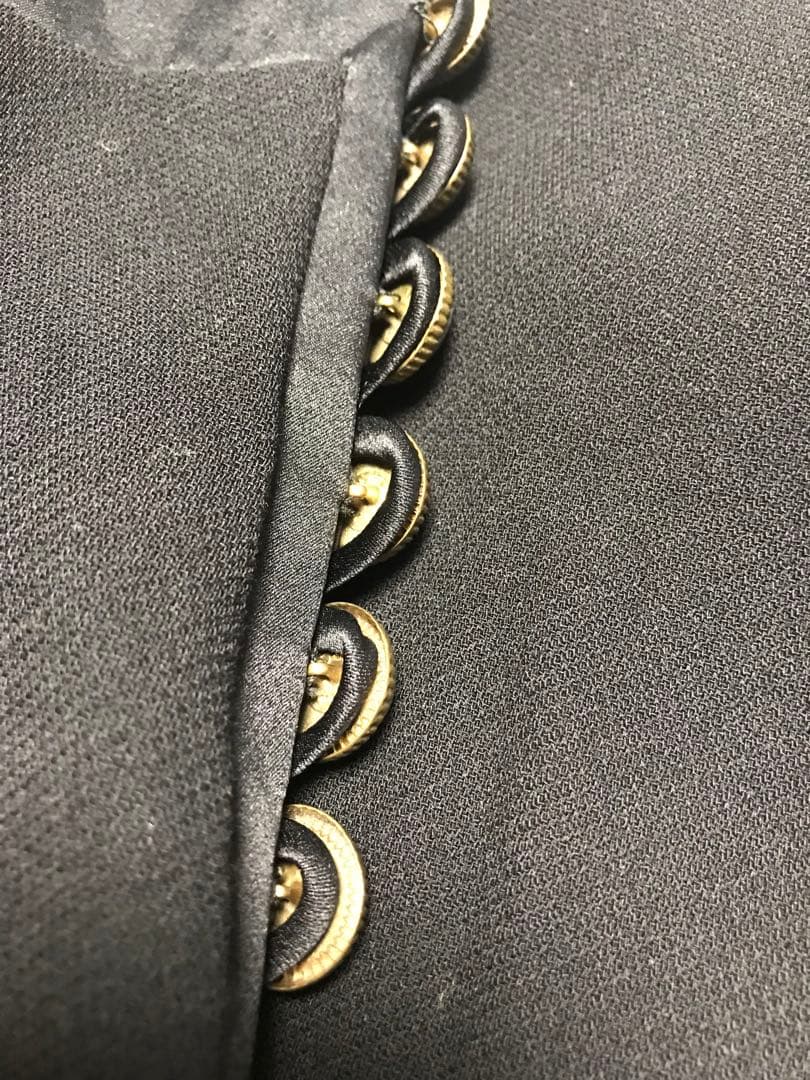 ヴィンテージFendi 黒 長袖 ひざ丈ワンピースL 新品同様