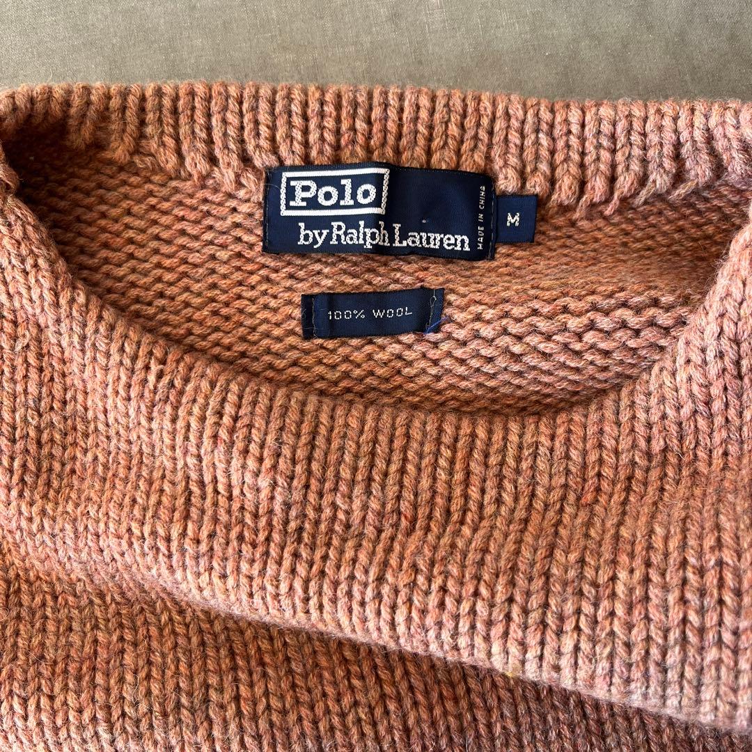 美品Polo by Ralph Lauren ピンクニットセーター M