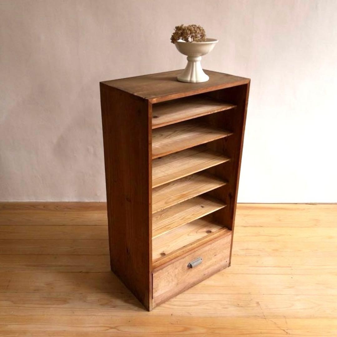 木製　収納棚　小ぶり　高さ約91.5㎝　古道具　古家具　ビンテージ　アンティーク
