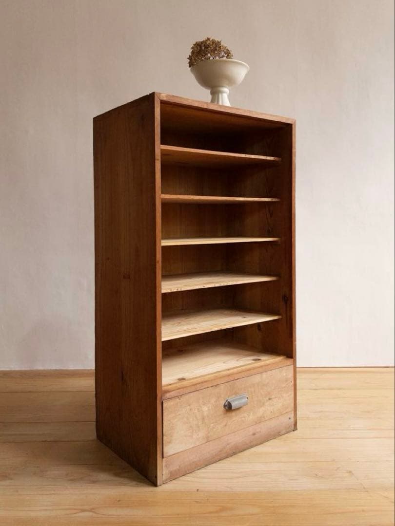 木製　収納棚　小ぶり　高さ約91.5㎝　古道具　古家具　ビンテージ　アンティーク