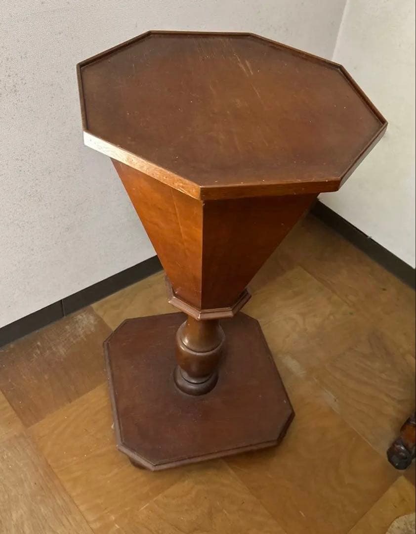 八角形木製収納テーブル