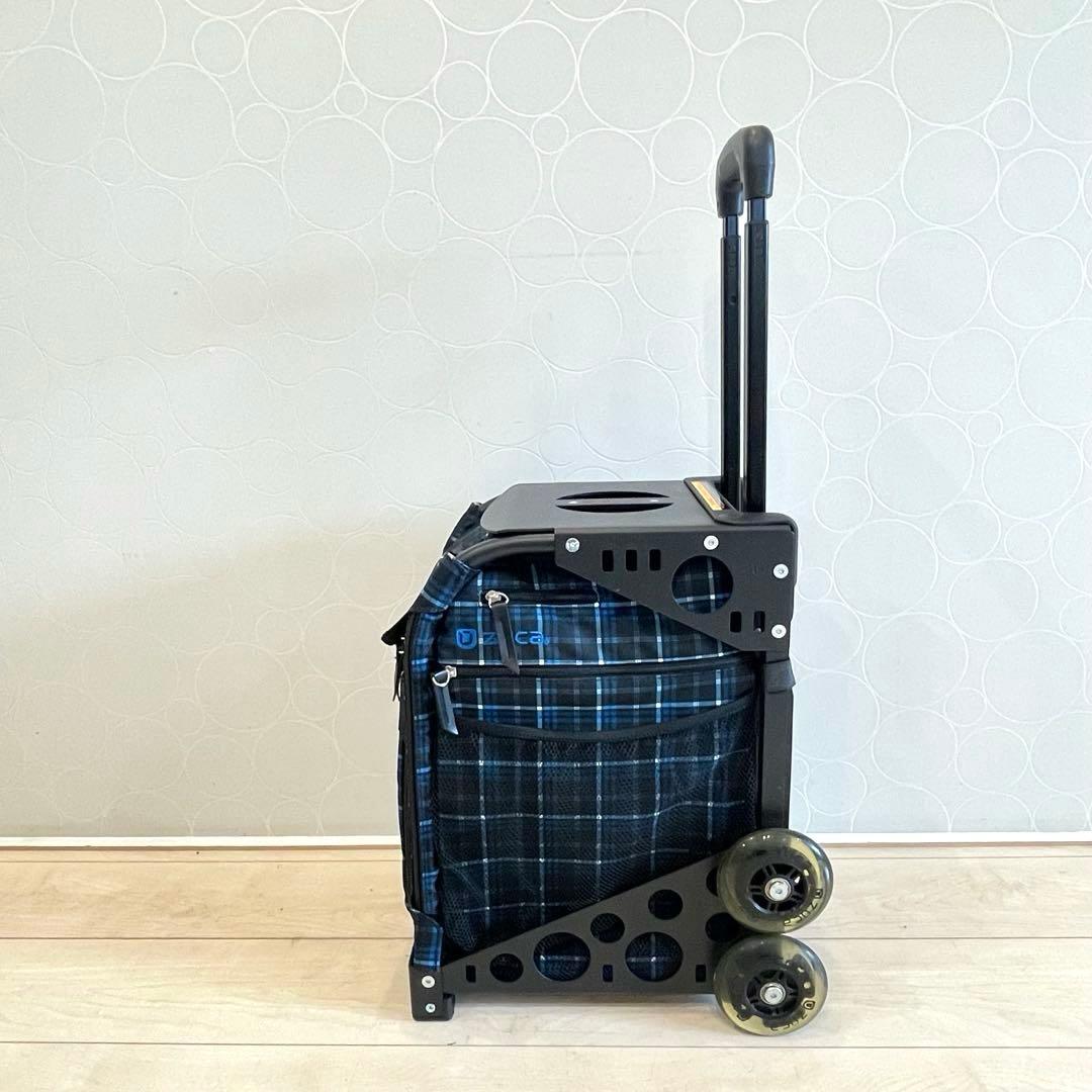 【美品】ZÜCA ズーカ キャリーバッグ 座れる スポーツ 旅行 遠征 チェック