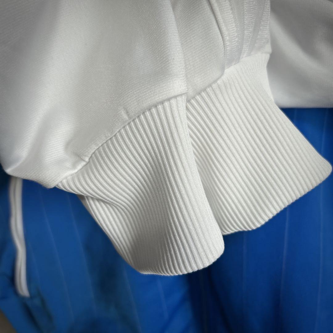 ミ*ビ様 【希少デザイン】adidas トラックジャケット 青×白 トレフォイル