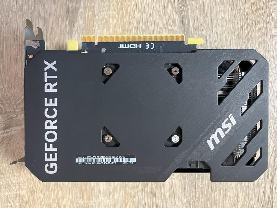グラフィックボード・グラボ・ビデオカード MSI GeForce RTX 4060 Ti VENTUS 2X 8GB
