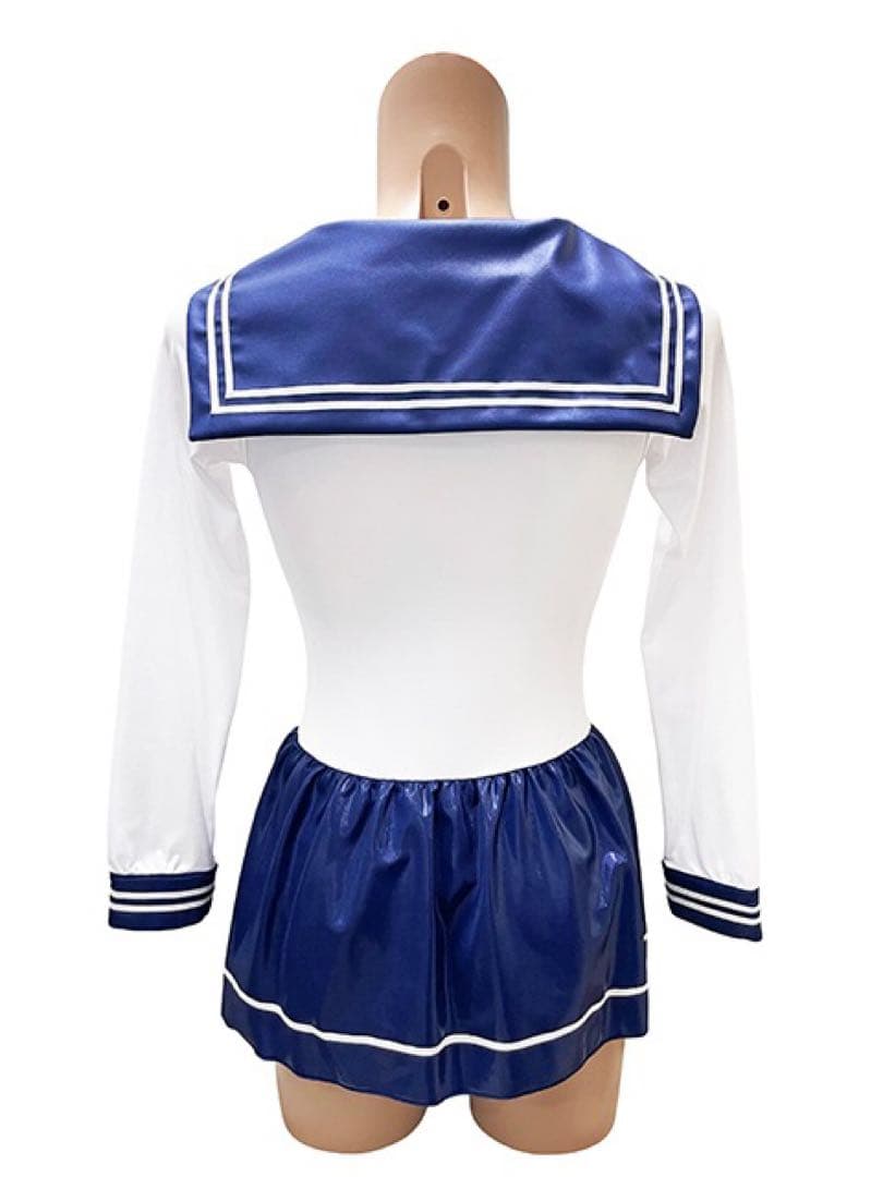 コスメイトオリジナル　スーパーウェット素材　長袖セーラーレオタード　Mサイズ