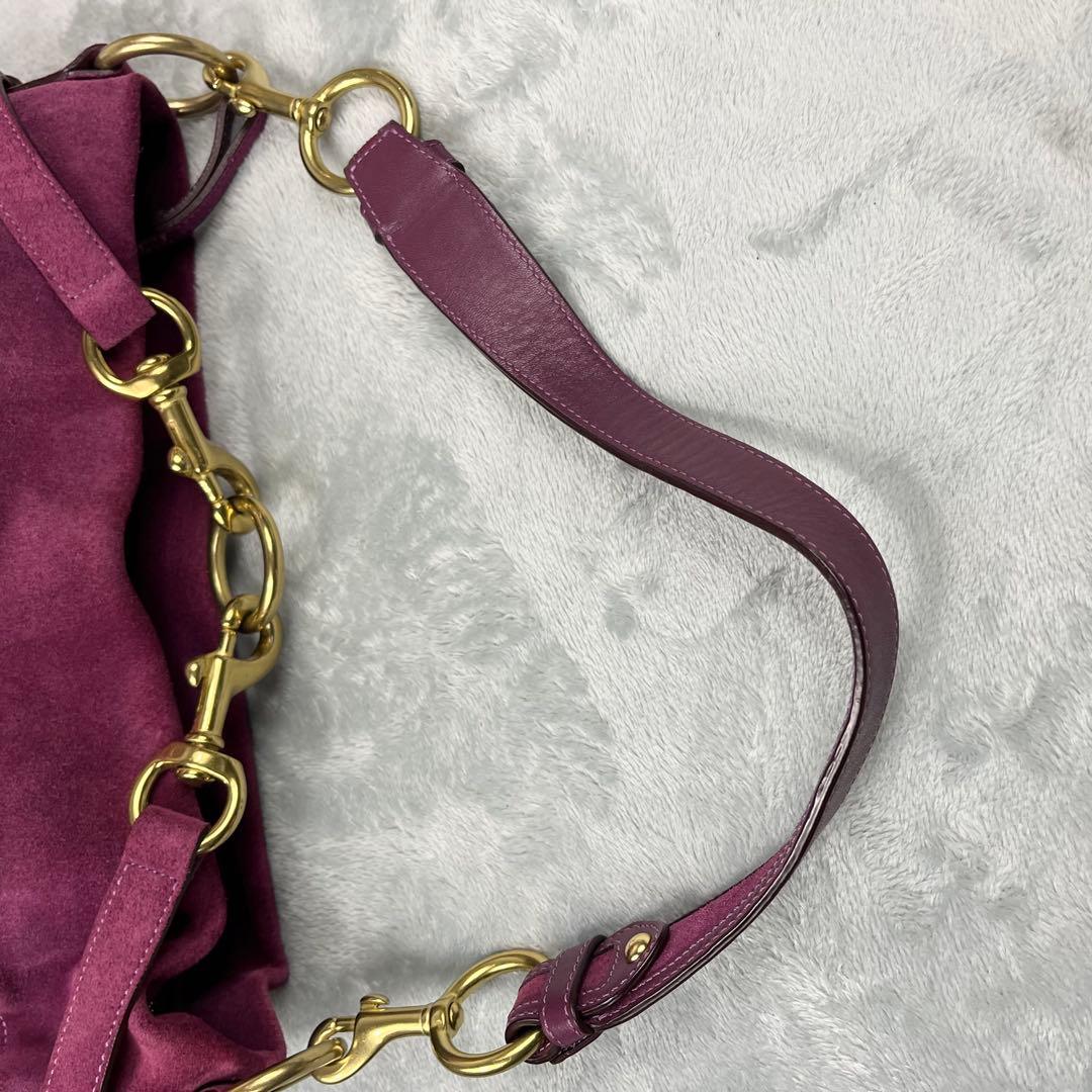 バッグ Vintage Coach Bag PatchWork Clip Suede