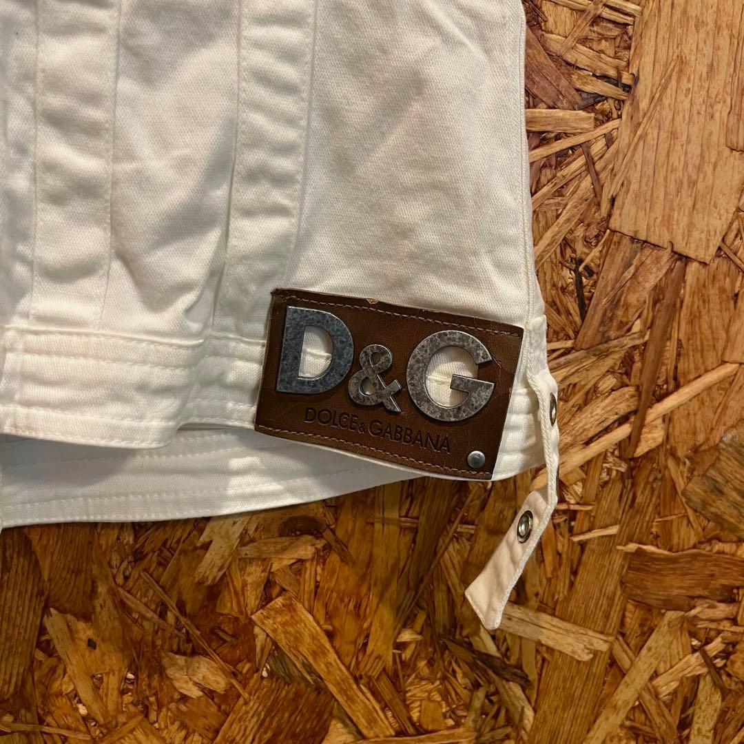 D&G DOLCE&GABBANA キャミソール ホワイトデニム レディース