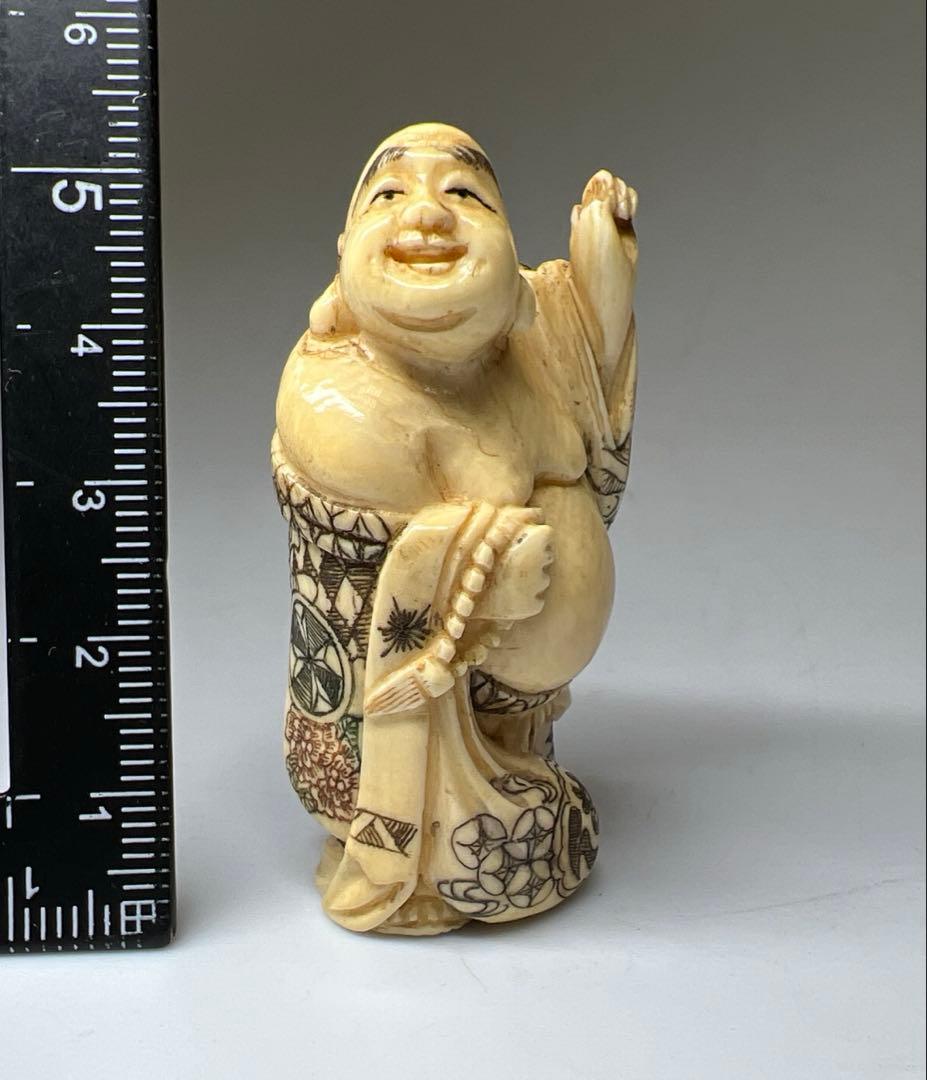 極上布袋根付　24g 東Y8-0206☆2F