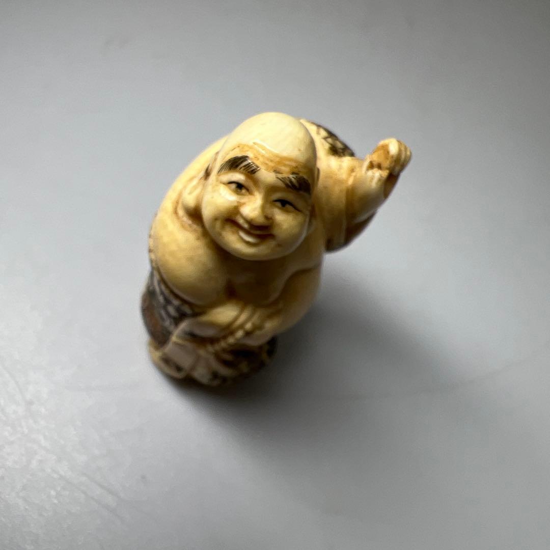 極上布袋根付　24g 東Y8-0206☆2F