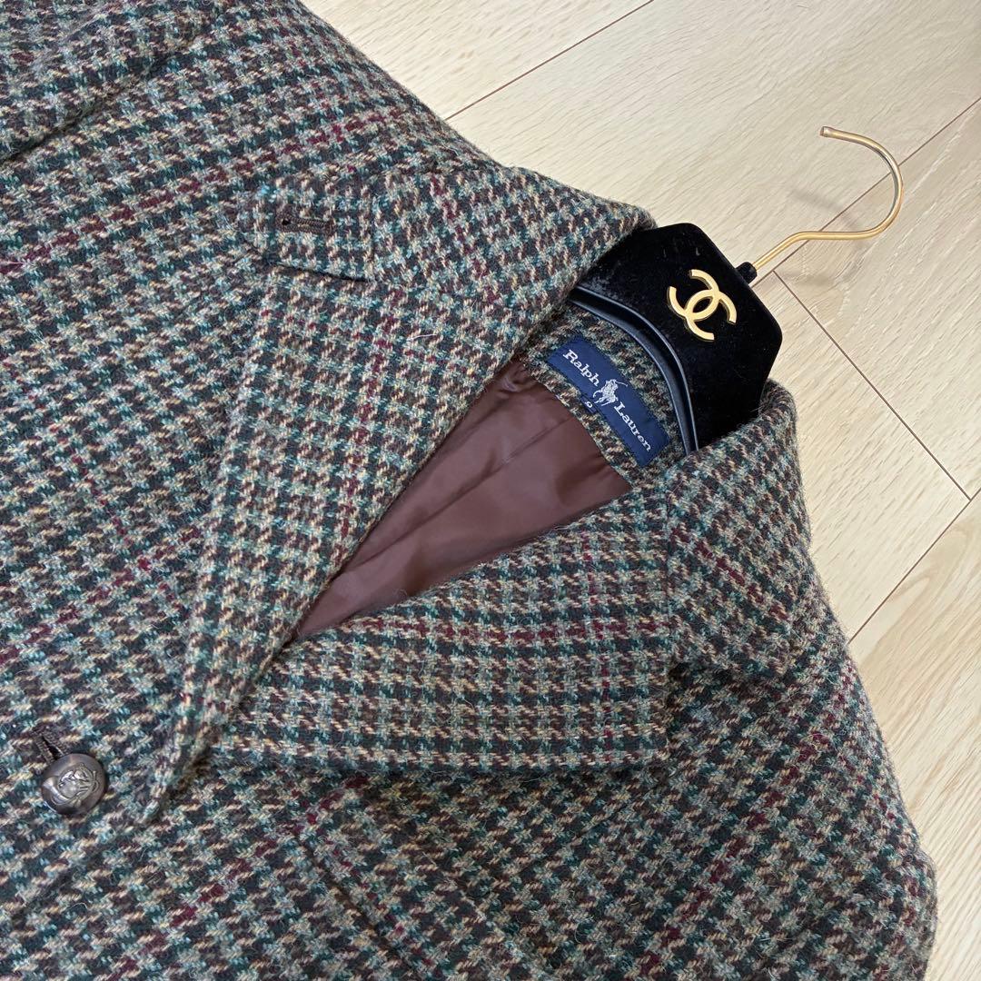 美品✨ラルフローレン ウール100%テーラードジャケット ツイード ヘリンボーン