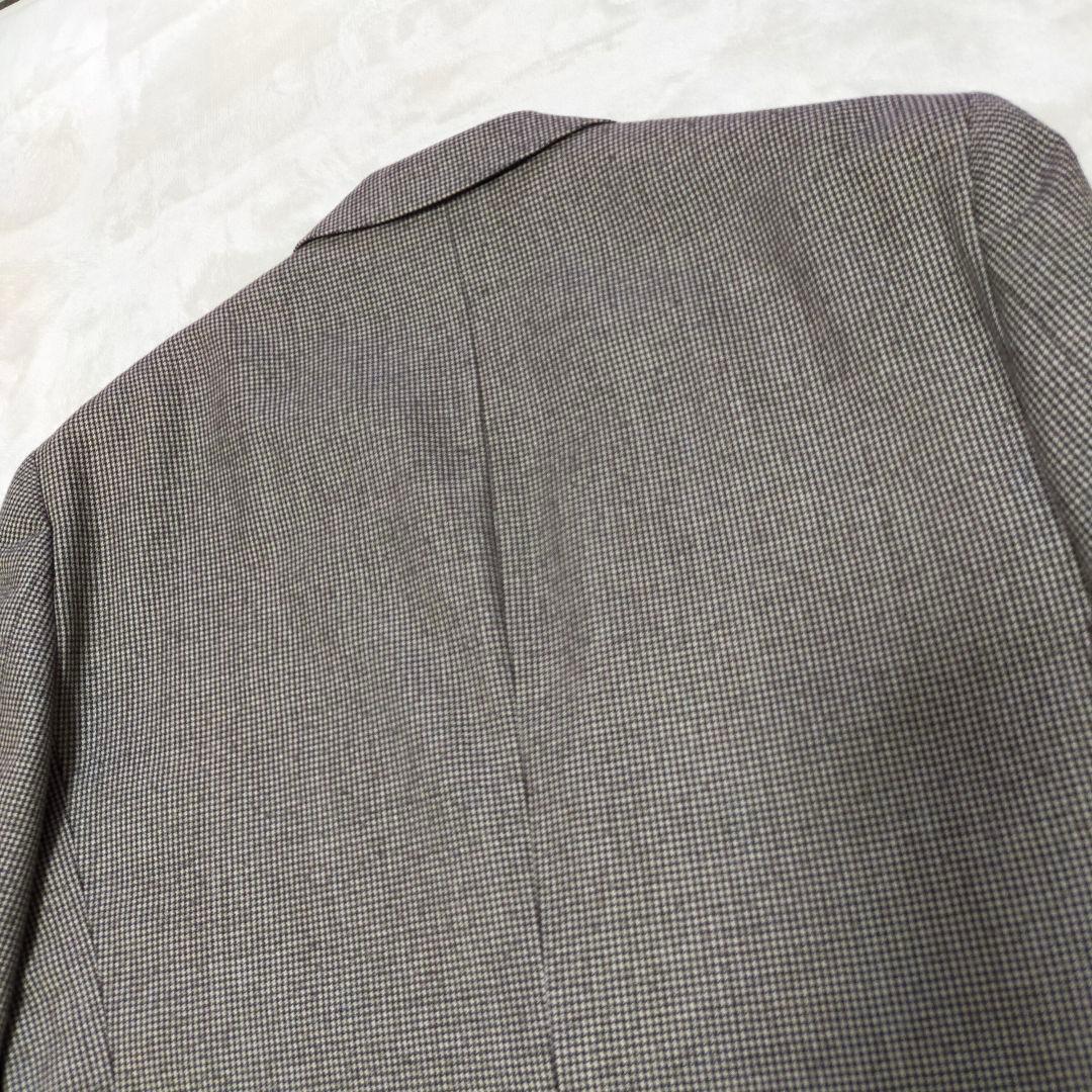 美品　SUIT SELECT　AB6　千鳥格子柄　起毛ウール　2つ釦スーツ
