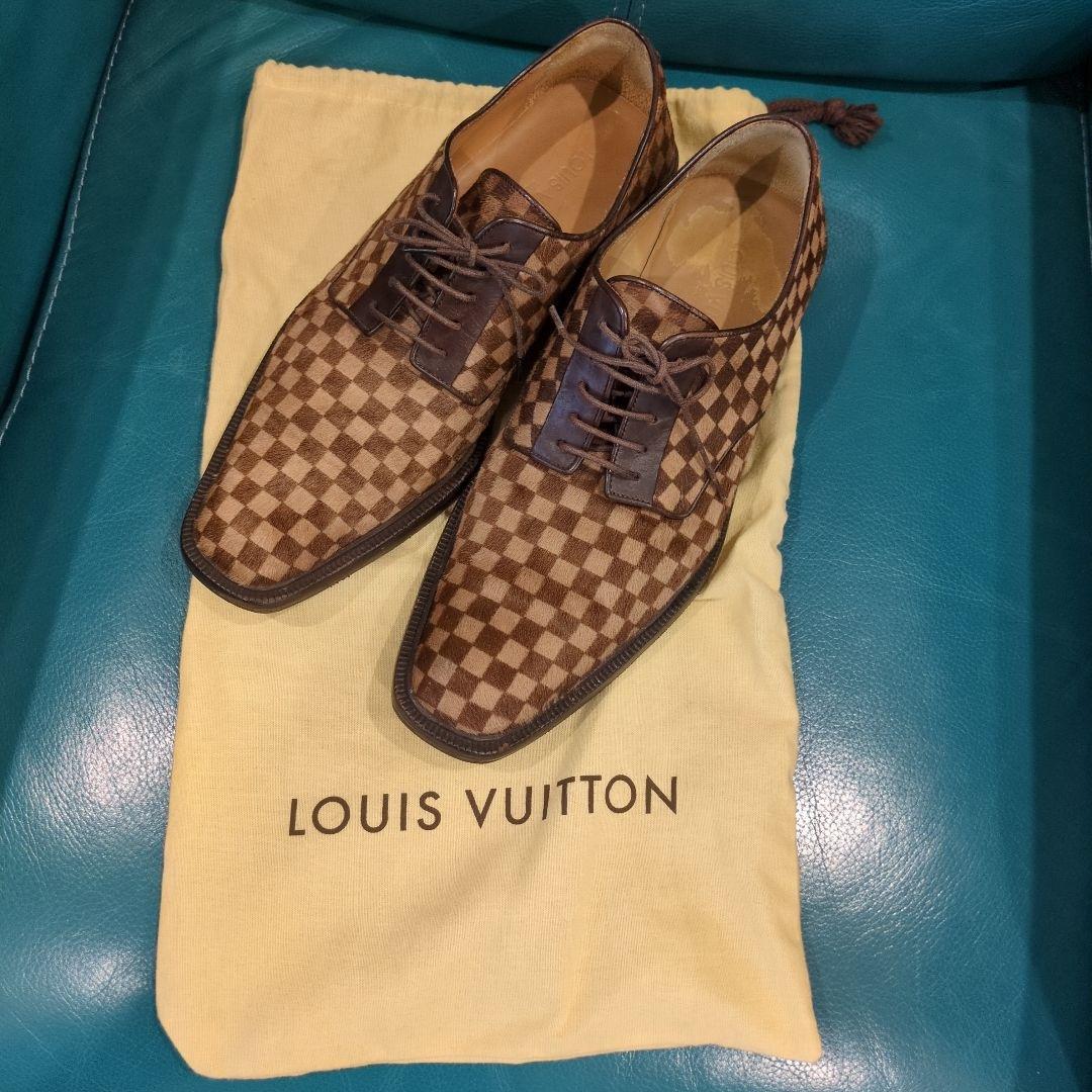 LOUIS VUITTON　ダミエ　ハラコ シューズ　26.5（26）