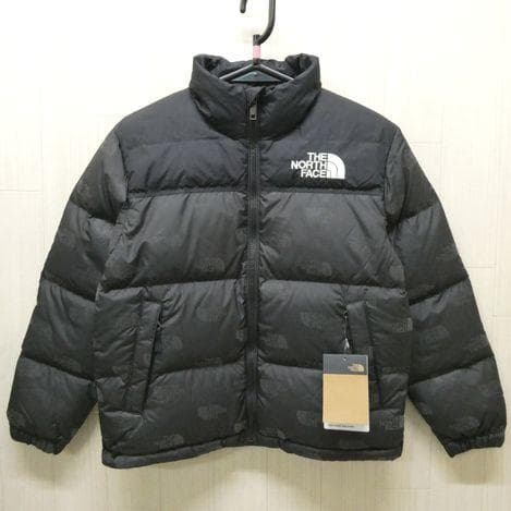 ザ ノースフェイス プリンテッド ヌプシ ダウンジャケット 160cm 黒