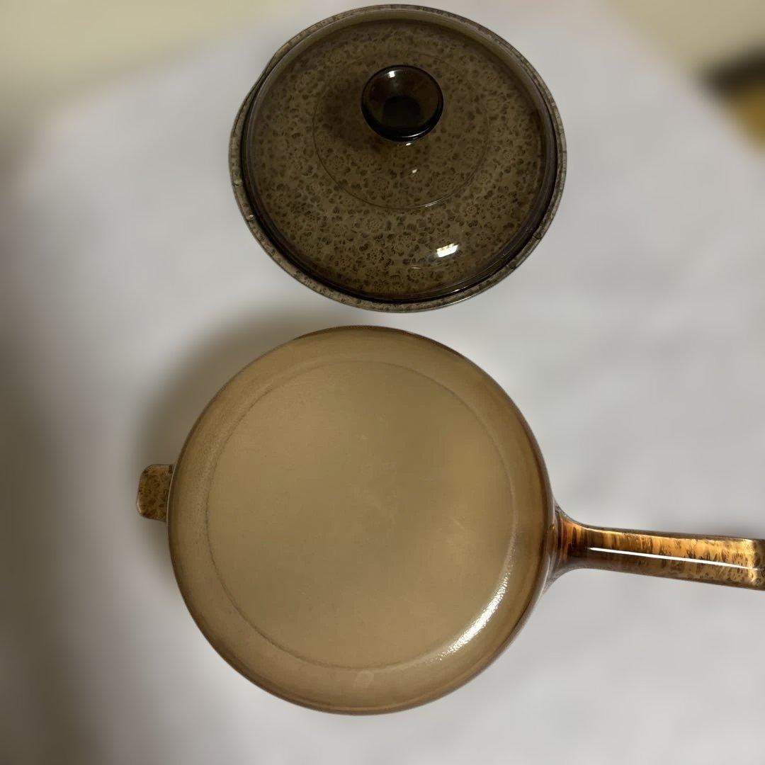 VISION CORNING 耐熱ガラス 片手鍋 アンバー 2.5Lアメリカ製