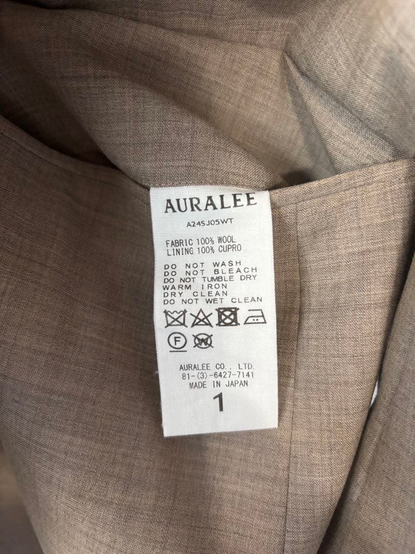 ジャケット・アウター AURALEE SUPER FINE TROPICAL WOOL JK