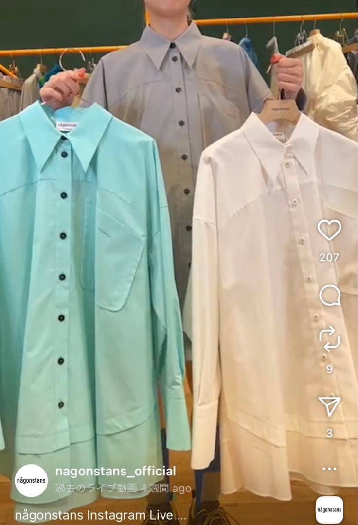 新品　ナゴンスタンス　circle shirt シャツ　nagonstans