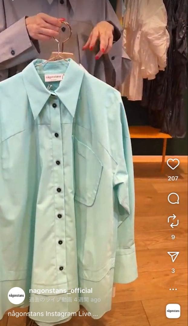 新品　ナゴンスタンス　circle shirt シャツ　nagonstans