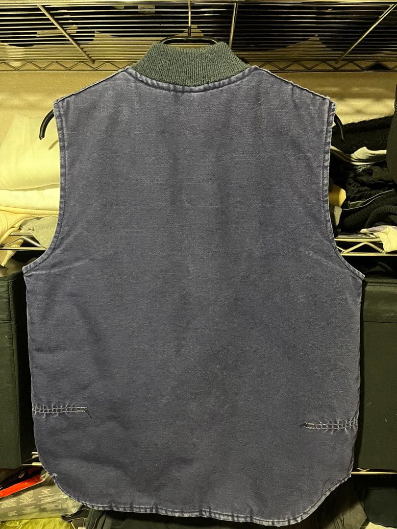 月末迄　USA製 Carhartt ダックベスト 腰ゴム　希少胸タグ　カーハート