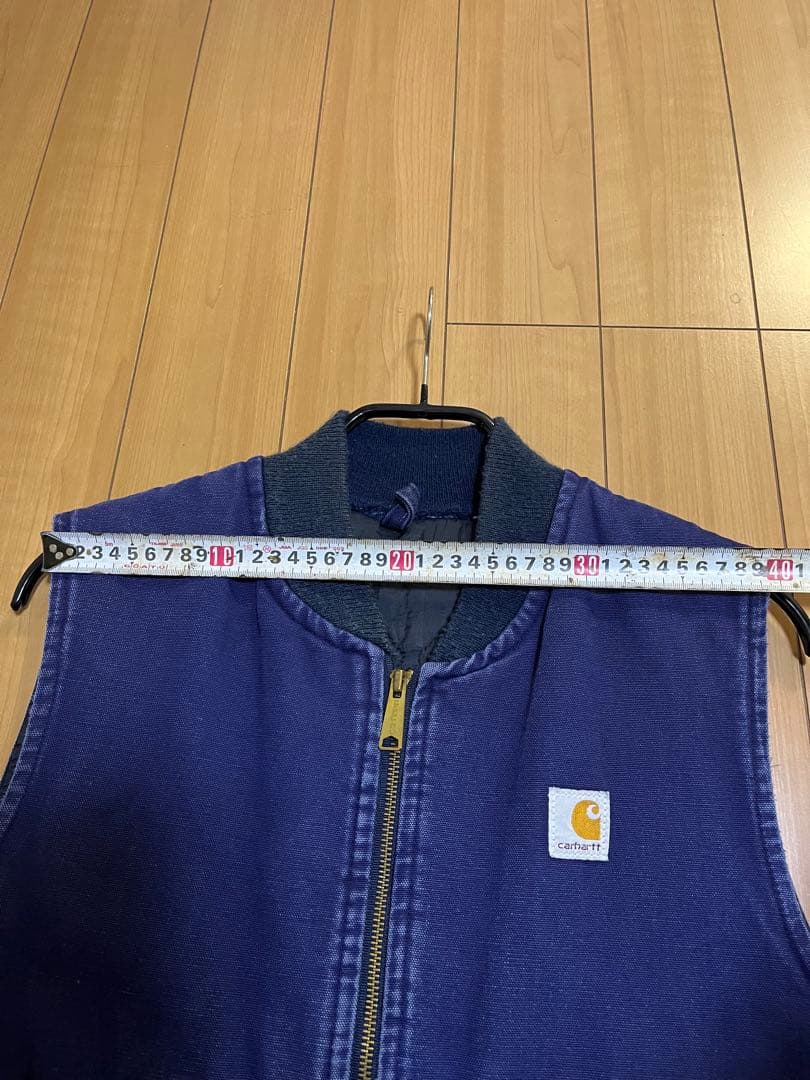 月末迄　USA製 Carhartt ダックベスト 腰ゴム　希少胸タグ　カーハート