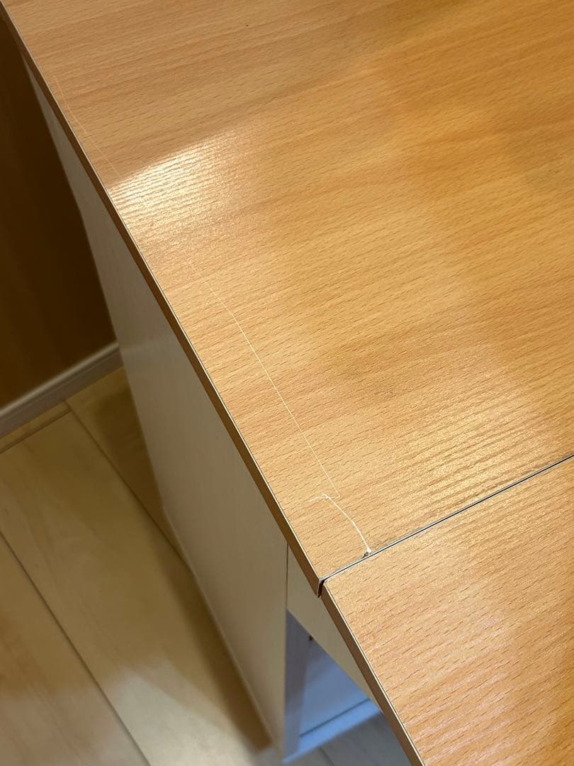 木製キッチンカウンター　テーブル　キャスター付き