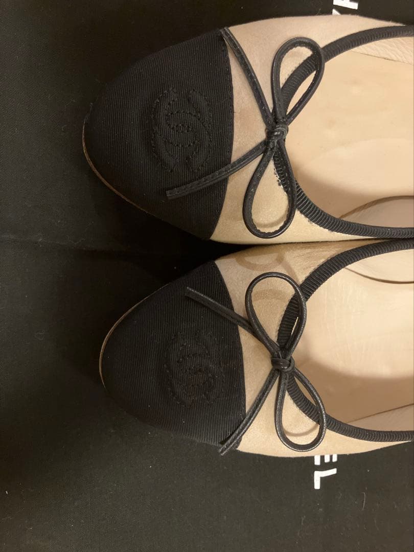 シャネル　スエードバレエシューズ　フラットシューズ