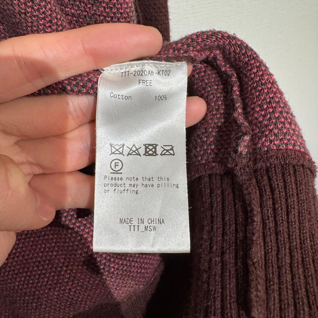 トップス TTT MSW / flower knit polo