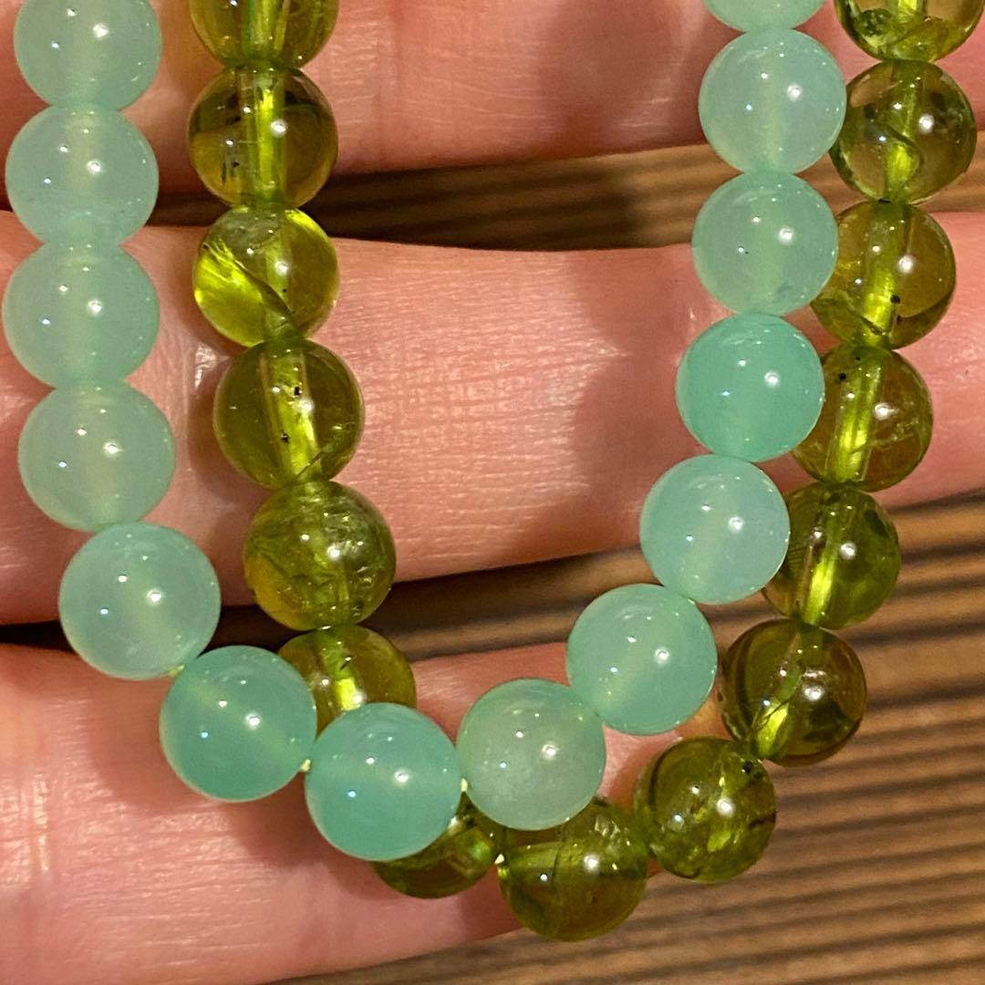 高品質　クリソプレーズ ブレスレット　 天然石 パワーストーン